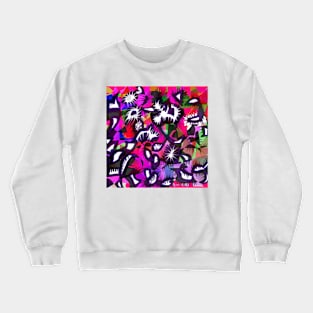 Funky Colored Pattern Crewneck Sweatshirt